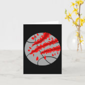 Basketbal met rode klauw kaart (Gele Bloem)