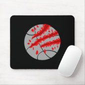 Basketbal Met Rode Klauw Muismat (Met muis)