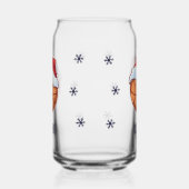 Basketbal met Santa Hat Sports Kerstmis Blikvorm Glas (Links)