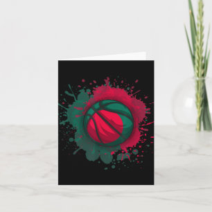 Basketbal Met Vlag Van Bangladesh Kaart