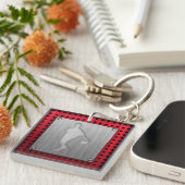 Basketbal; metaal sleutelhanger (Voorkant Rechts)