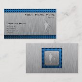 Basketbal; metaal visitekaartje (Voorkant / Achterkant)