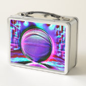 Basketbal metalen lunchbox (Achterkant)