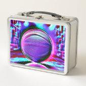 Basketbal metalen lunchbox (Voorkant)