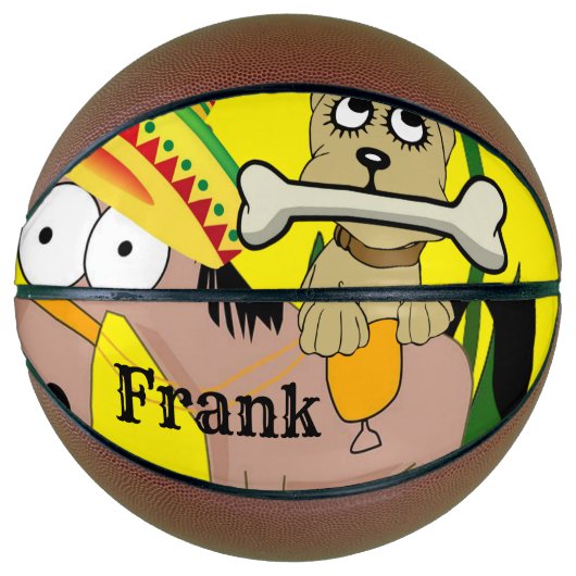 Basketbal Mexicaanse Ezel Hond Sombrero (Voorkant)
