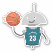 Basketbal Mia Sticker (Voorkant)