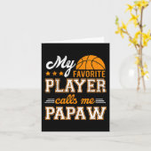 Basketbal Mijn favoriete speler noemt me Papaw Kaart (Gele Bloem)
