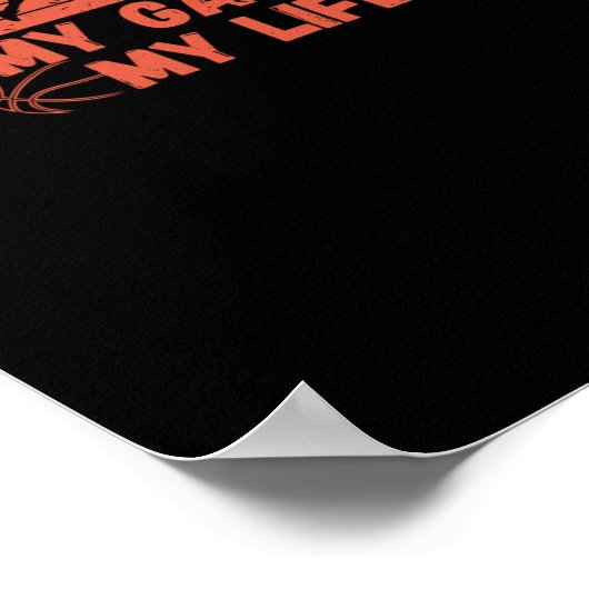 Basketbal mijn spel mijn leven poster (Hoek)