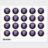 Basketbal Moeder 4 Ronde Sticker (Vel)