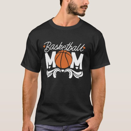 Basketbal moeder basketbal moeder moeder t-shirt (Voorkant)