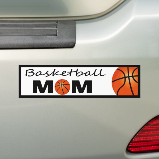 Basketbal Moeder Bumpersticker (Op auto)