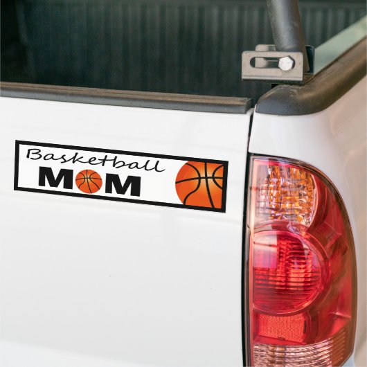 Basketbal Moeder Bumpersticker (Op Truck)