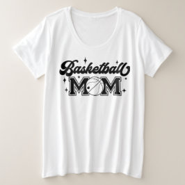 Basketbal Moeder Grote Maat T-shirt
