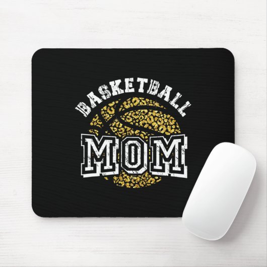 Basketbal Moeder Liefhebber Leuke Moeder Basketbal Muismat (Met muis)