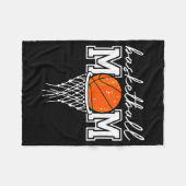 Basketbal Moeder Luipaard Basketbal Ring Net Spel Fleece Deken (Voorkant (Horizontaal))