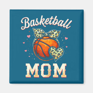 Basketbal Moeder Luipaard Hart Bandana Kunstwerk Magneet