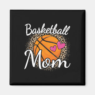 Basketbal Moeder Luipaard Print Basketbal Vrouwen Magneet