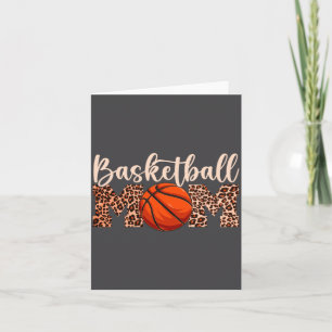 Basketbal Moeder Luipaard Print Moeder Leven Moede Kaart
