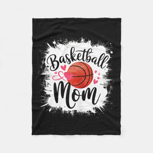 Basketbal Moeder Moeder Fleece Deken (Voorkant)