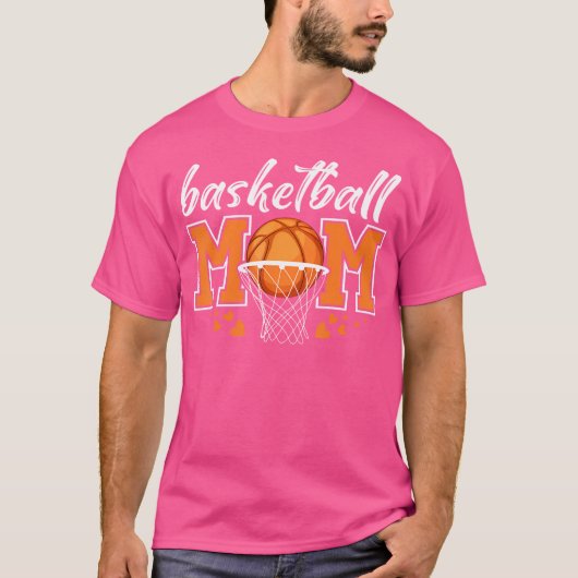 Basketbal moeder moeder moeders spel dag basketbal t-shirt (Voorkant)