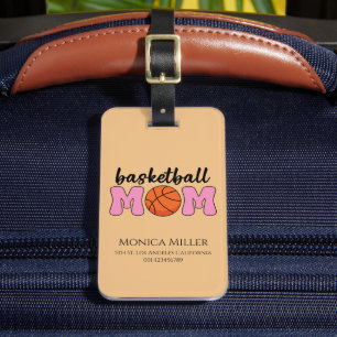 Basketbal Moeder Moederdag Personaliseren Bagagelabel