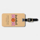 Basketbal Moeder Moederdag Personaliseren Bagagelabel (Voorkant horizontaal)