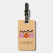Basketbal Moeder Moederdag Personaliseren Bagagelabel (Voorkant verticaal)