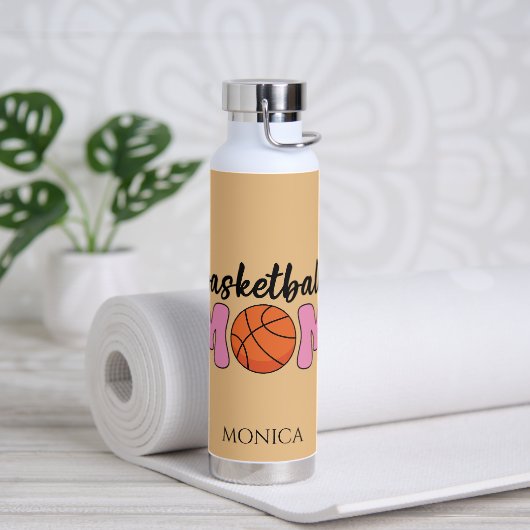 Basketbal Moeder Moederdag Personaliseren Waterfles (Yoga)