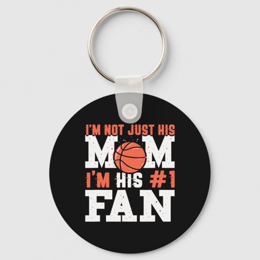 Basketbal Moeder Nummer 1 Fan - Basketbal Moeder Sleutelhanger (Voorkant)