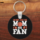 Basketbal Moeder Nummer 1 Fan - Basketbal Moeder Sleutelhanger (Voorkant)