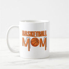 Basketbal moeder Oranje bal Sport Fan Koffiemok
