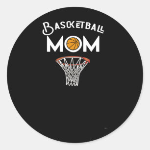 Basketbal Moeder Premium Ronde Sticker