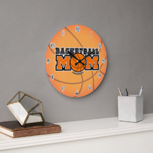 Basketbal Moeder Screwball Graphics Grote Klok