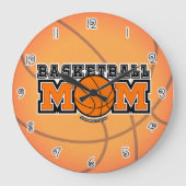 Basketbal Moeder Screwball Graphics Grote Klok (Voorkant)