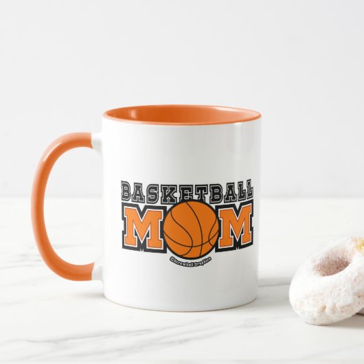 Basketbal Moeder Screwball Graphics Mok (Met donut)