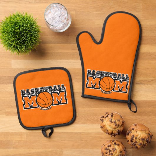 Basketbal Moeder Screwball Graphics Ovenwant & Pannenlap Set (Top down)