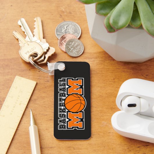 Basketbal Moeder Screwball Graphics Sleutelhanger (Bureau)