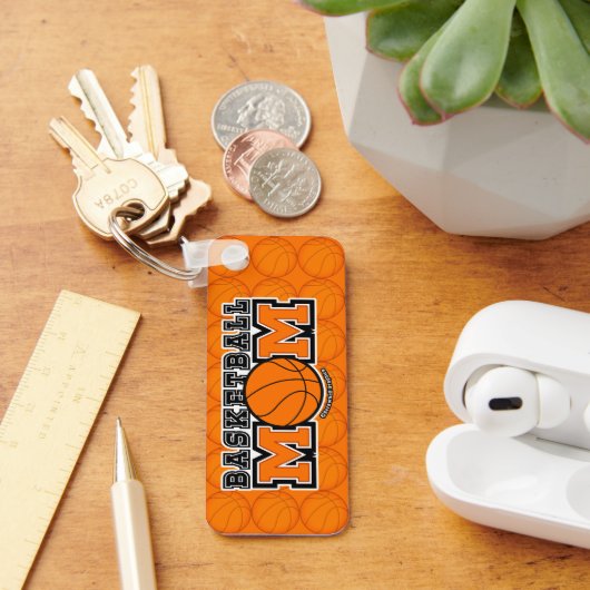 Basketbal Moeder Screwball Graphics Sleutelhanger (Bureau)