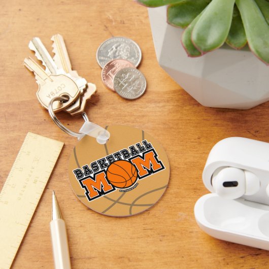 Basketbal Moeder Screwball Graphics Sleutelhanger (Bureau)