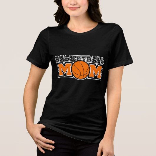 Basketbal Moeder Screwball Graphics Tri-Blend Shirt (Voorkant)