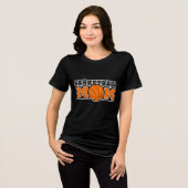 Basketbal Moeder Screwball Graphics Tri-Blend Shirt (Voorkant volledig)