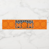 Basketbal Moeder Screwball Graphics Waterfles Etiket (Enkel label)