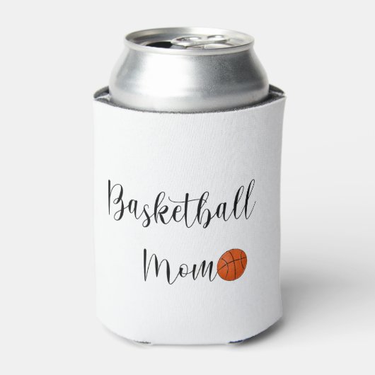 Basketbal Moeder Script Shirt Schattig Blikjeskoeler (Blikje Voorkant)
