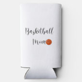 Basketbal Moeder Script Shirt Schattig Seltzer Blikjeskoeler (Achterkant)