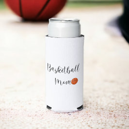 Basketbal Moeder Script Shirt Schattig Seltzer Blikjeskoeler