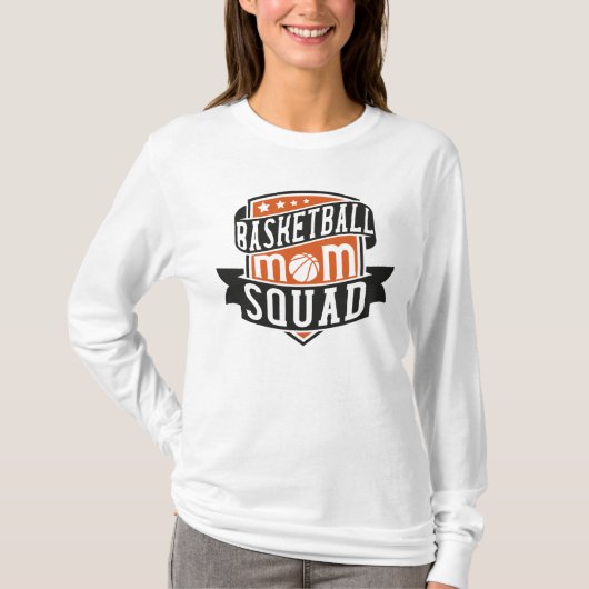 Basketbal Moeder Squad T-shirt (Voorkant)