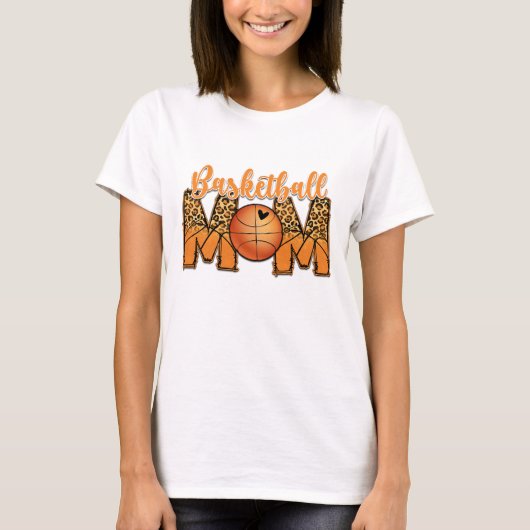 Basketbal Moeder T-shirt (Voorkant)