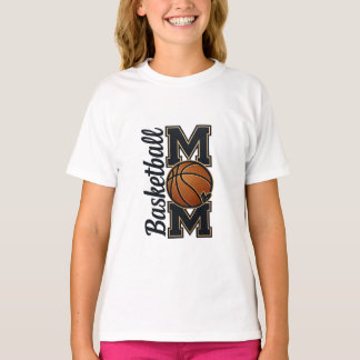 Basketbal Moeder Varsity Stijl Goud Sport Team Spi T-shirt