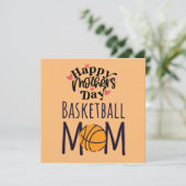 Basketbal Moederdag aan mama  Kaart (Staand voorkant)