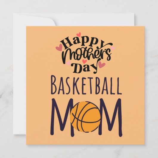 Basketbal Moederdag aan mama  Kaart (Voorkant)